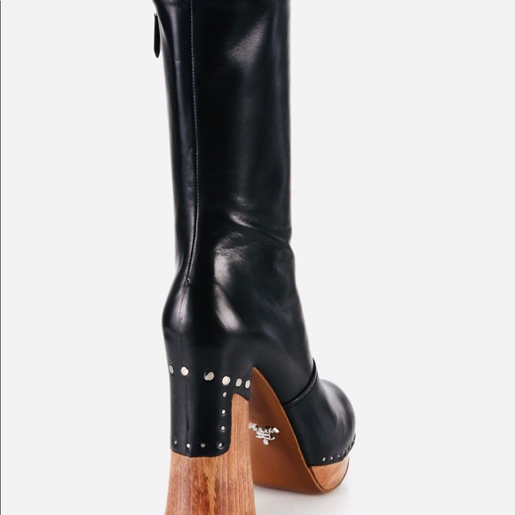 wooden platform boots